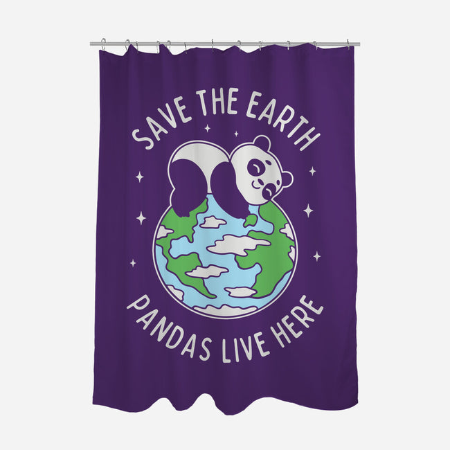 Save The Earth Pandas Live Here-None-Polyester-Shower Curtain-brunopires