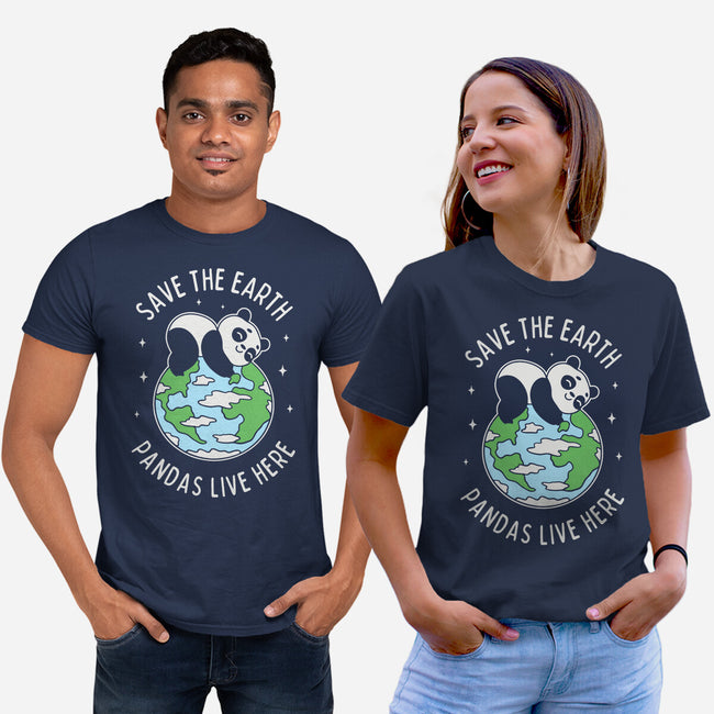 Save The Earth Pandas Live Here-Unisex-Basic-Tee-brunopires