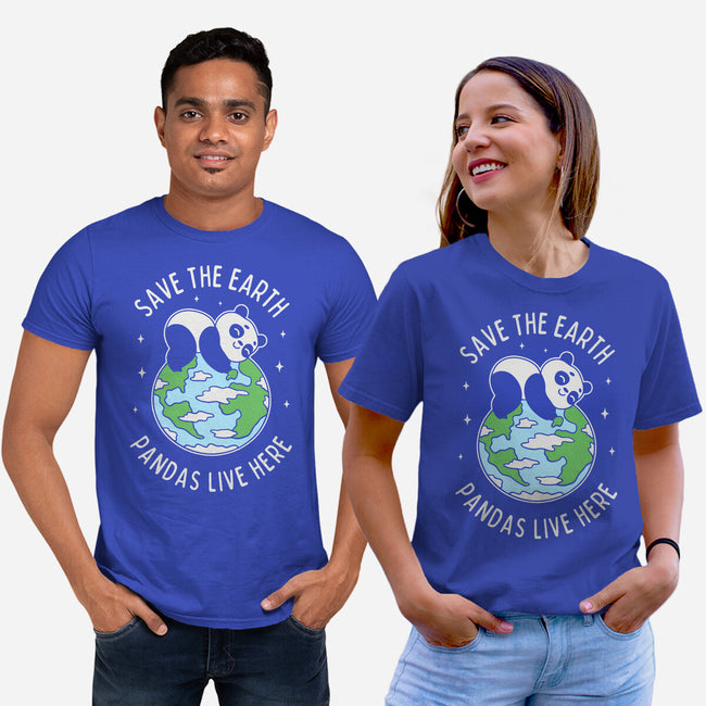 Save The Earth Pandas Live Here-Unisex-Basic-Tee-brunopires