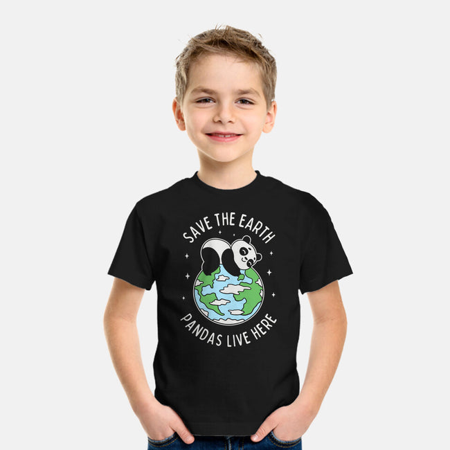 Save The Earth Pandas Live Here-Youth-Basic-Tee-brunopires