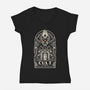 The Cult Of Coffee-Womens-V-Neck-Tee-BadBox