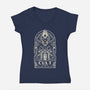 The Cult Of Coffee-Womens-V-Neck-Tee-BadBox