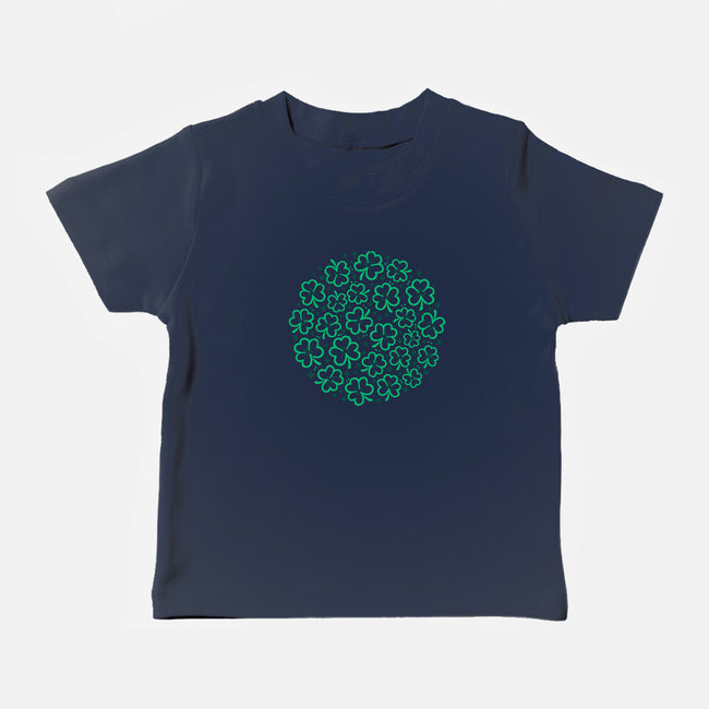 Green Shamrocks-Baby-Basic-Tee-xMorfina