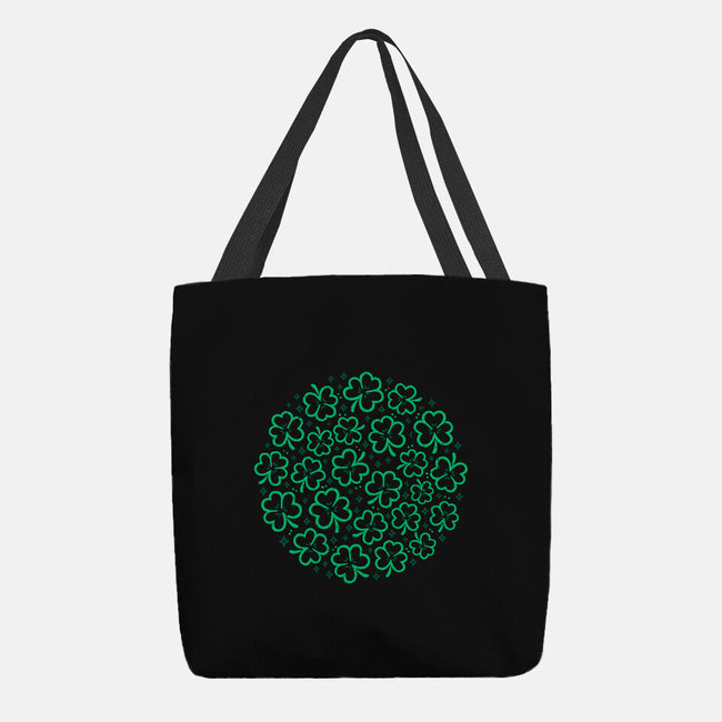Green Shamrocks-None-Basic Tote-Bag-xMorfina