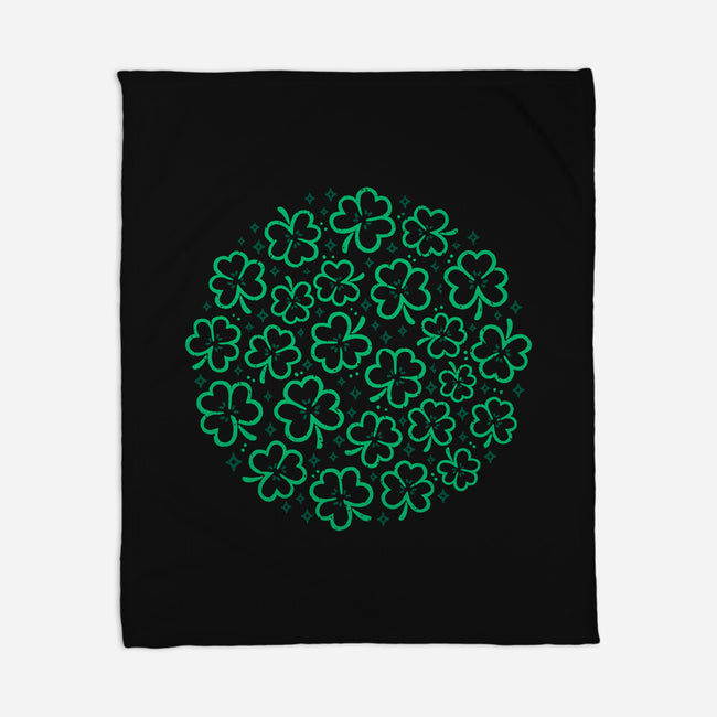 Green Shamrocks-None-Fleece-Blanket-xMorfina