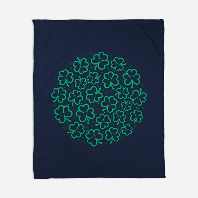 Green Shamrocks-None-Fleece-Blanket-xMorfina