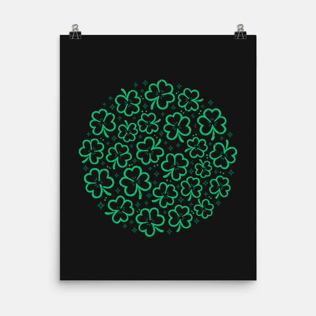 Green Shamrocks-None-Matte-Poster-xMorfina