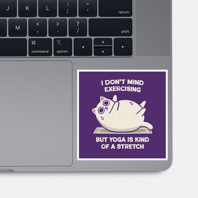 Yoga Is A Stretch-None-Glossy-Sticker-BridgeWalker