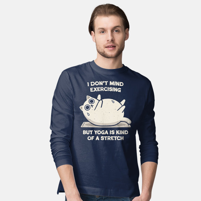 Yoga Is A Stretch-Mens-Long Sleeved-Tee-BridgeWalker