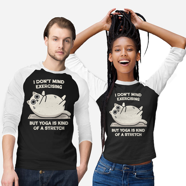 Yoga Is A Stretch-Unisex-Baseball-Tee-BridgeWalker