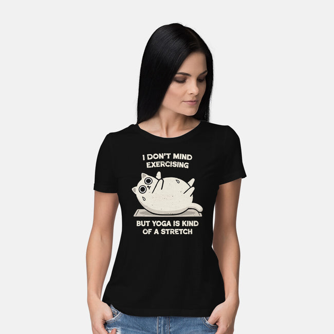 Yoga Is A Stretch-Womens-Basic-Tee-BridgeWalker
