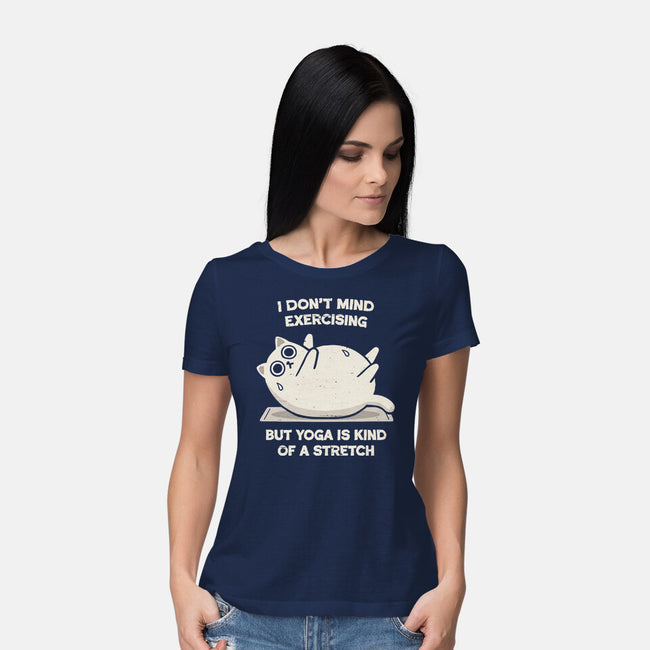 Yoga Is A Stretch-Womens-Basic-Tee-BridgeWalker