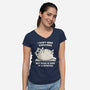 Yoga Is A Stretch-Womens-V-Neck-Tee-BridgeWalker