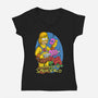 Masters Of The Springfield-Womens-V-Neck-Tee-Nihon Bunka
