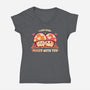 Being Mushy With You-Womens-V-Neck-Tee-TechraNova