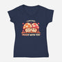 Being Mushy With You-Womens-V-Neck-Tee-TechraNova
