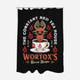 Wortox Red Tea Emblem-None-Polyester-Shower Curtain-LAGELANTEE