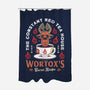 Wortox Red Tea Emblem-None-Polyester-Shower Curtain-LAGELANTEE