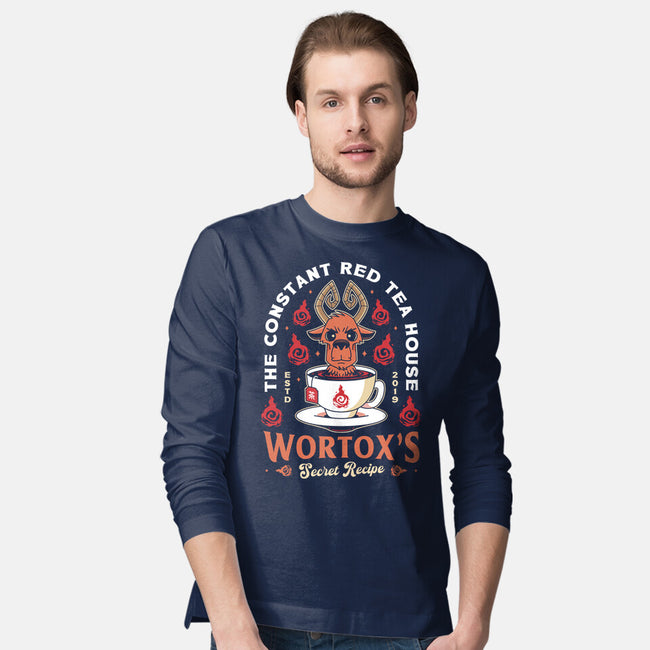 Wortox Red Tea Emblem-Mens-Long Sleeved-Tee-LAGELANTEE