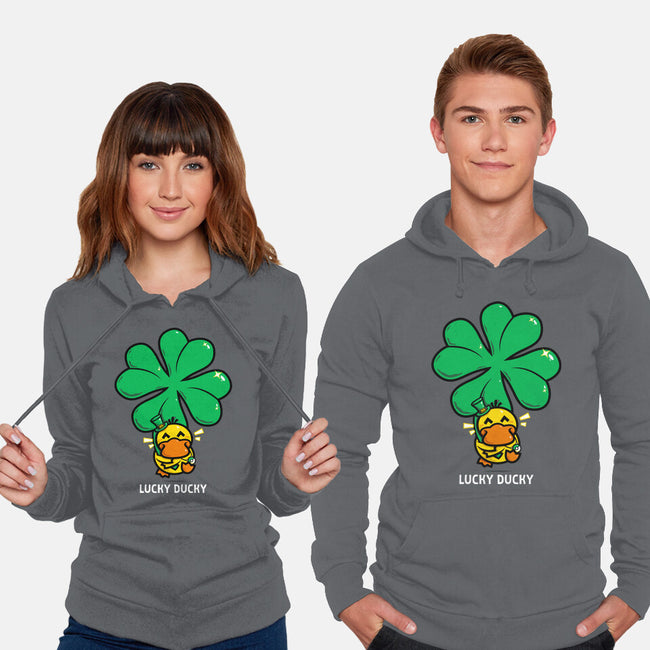 Lucky Ducky-Unisex-Pullover-Sweatshirt-krisren28