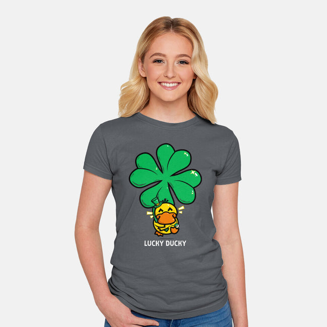 Lucky Ducky-Womens-Fitted-Tee-krisren28