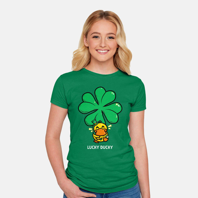 Lucky Ducky-Womens-Fitted-Tee-krisren28