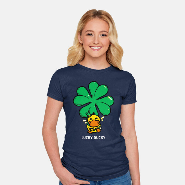 Lucky Ducky-Womens-Fitted-Tee-krisren28