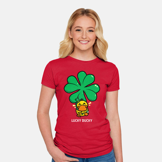 Lucky Ducky-Womens-Fitted-Tee-krisren28