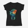 Hyrule Hero-Womens-V-Neck-Tee-dandingeroz
