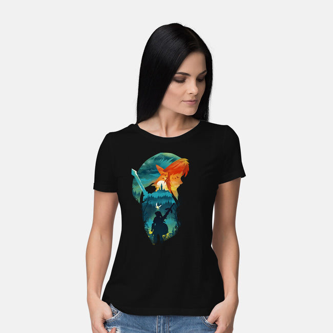 Hyrule Hero-Womens-Basic-Tee-dandingeroz