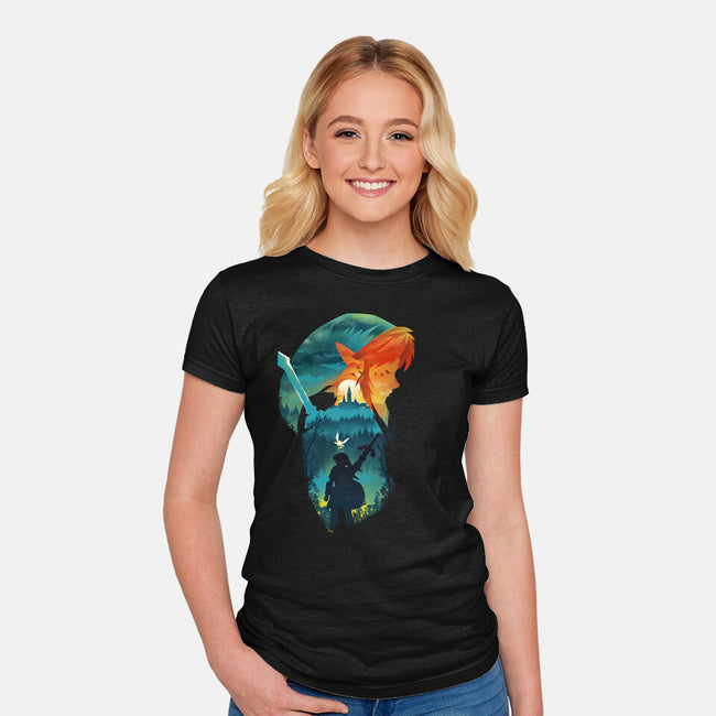 Hyrule Hero-Womens-Fitted-Tee-dandingeroz