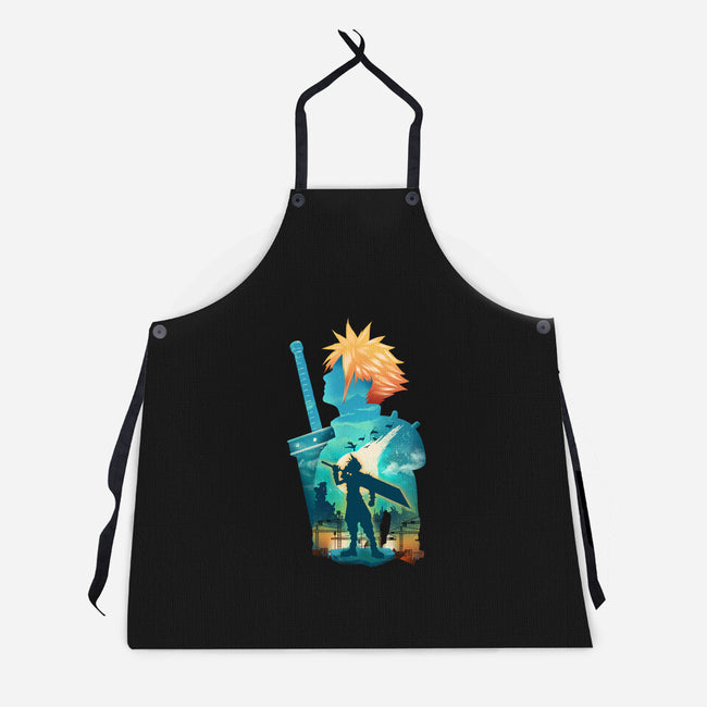 Buster Sword Hero-Unisex-Kitchen-Apron-dandingeroz