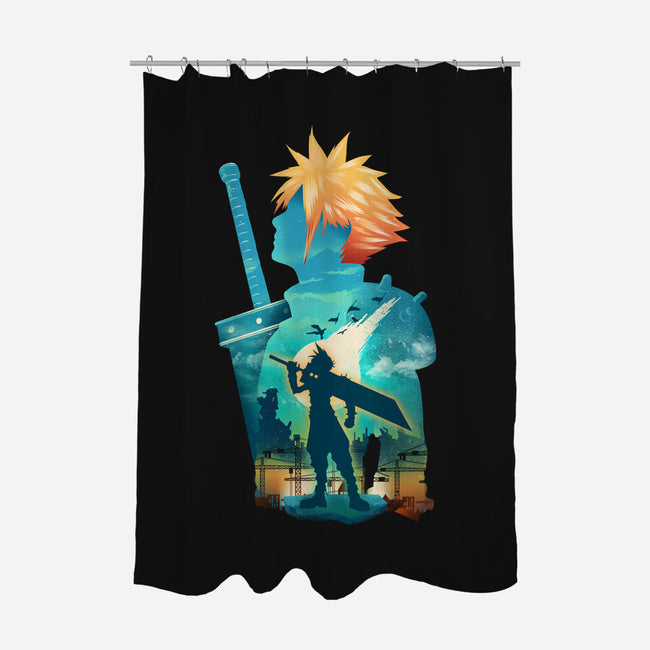 Buster Sword Hero-None-Polyester-Shower Curtain-dandingeroz