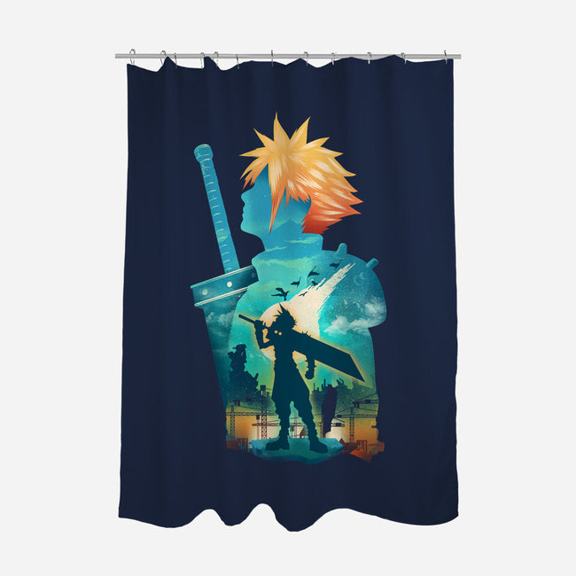 Buster Sword Hero-None-Polyester-Shower Curtain-dandingeroz