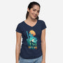 Buster Sword Hero-Womens-V-Neck-Tee-dandingeroz