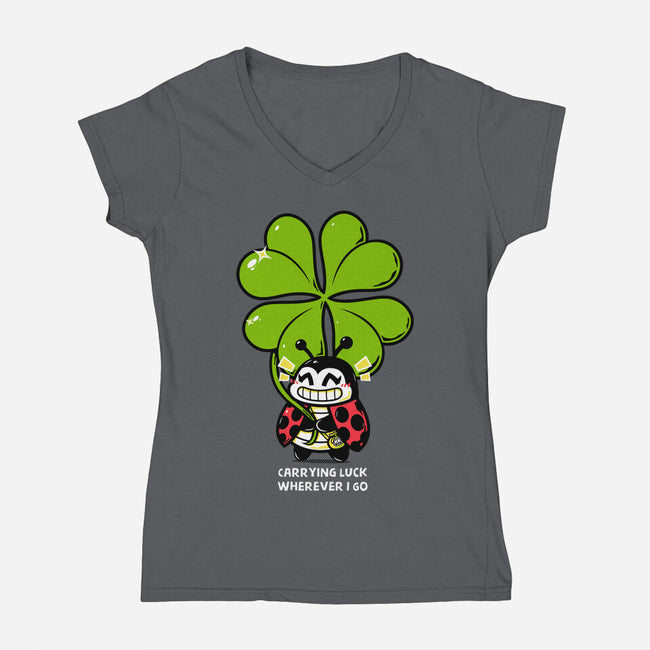 Carrying Luck-Womens-V-Neck-Tee-krisren28