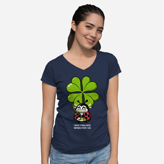 Carrying Luck-Womens-V-Neck-Tee-krisren28