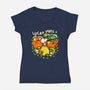 Lucky Vibes Only-Womens-V-Neck-Tee-krisren28