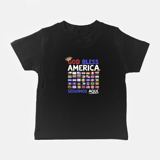 God Bless America-Baby-Basic-Tee-Geekydog