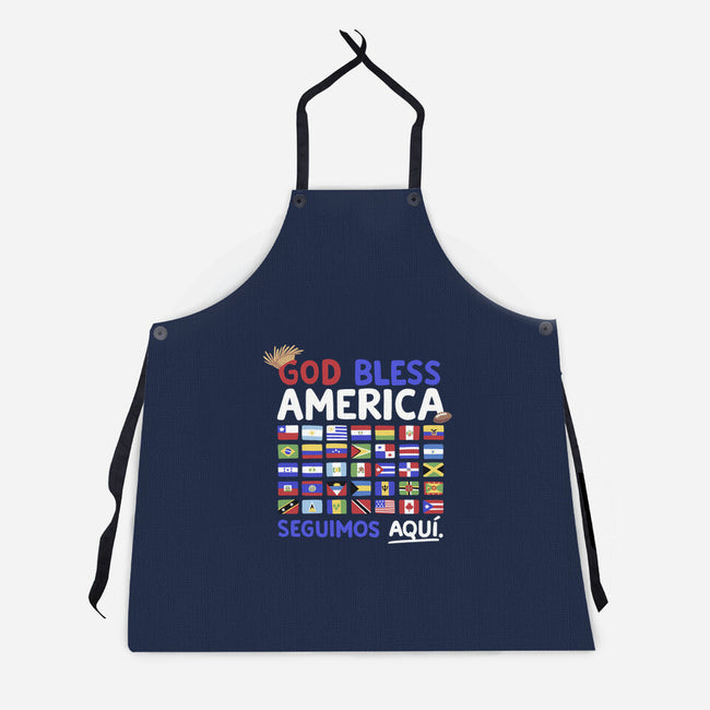 God Bless America-Unisex-Kitchen-Apron-Geekydog