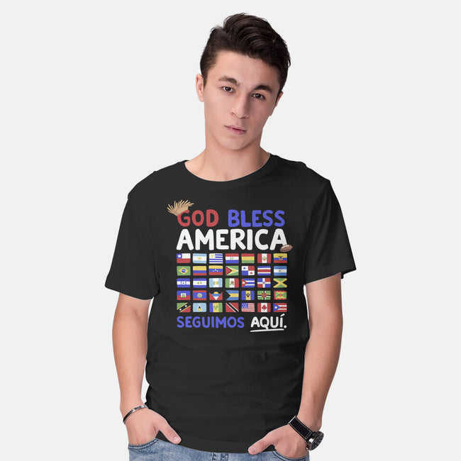 God Bless America-Mens-Basic-Tee-Geekydog