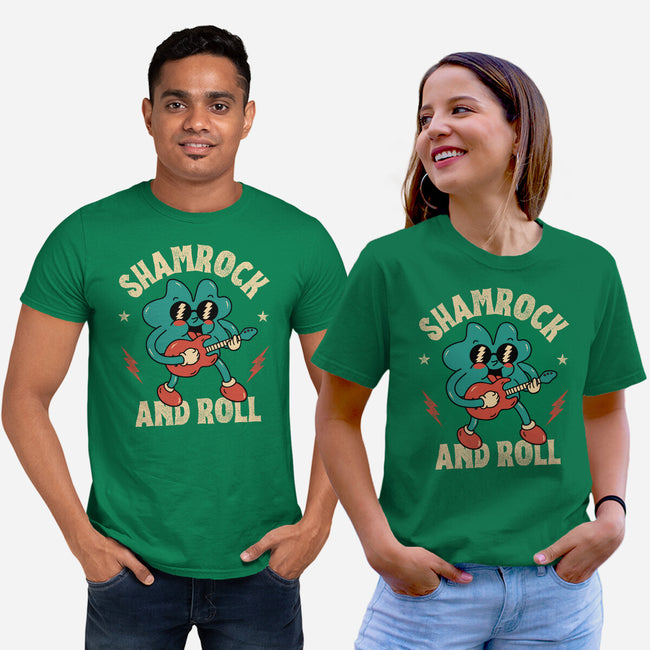 Shamrock And Roll-Unisex-Basic-Tee-brunopires