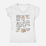 Kitten Laundry Day-Womens-V-Neck-Tee-NemiMakeit