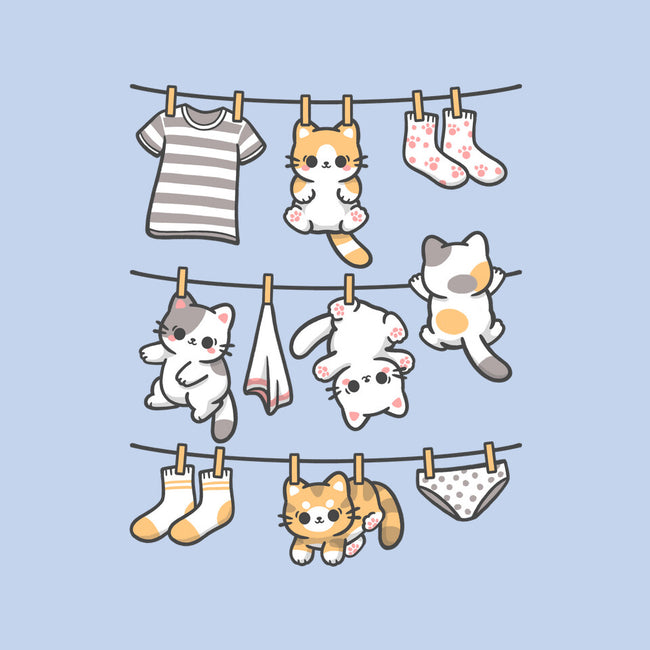 Kitten Laundry Day-None-Fleece-Blanket-NemiMakeit