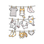 Kitten Laundry Day-None-Fleece-Blanket-NemiMakeit