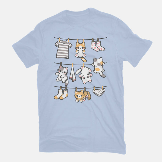 Kitten Laundry Day-Womens-Basic-Tee-NemiMakeit