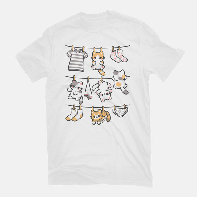 Kitten Laundry Day-Youth-Basic-Tee-NemiMakeit