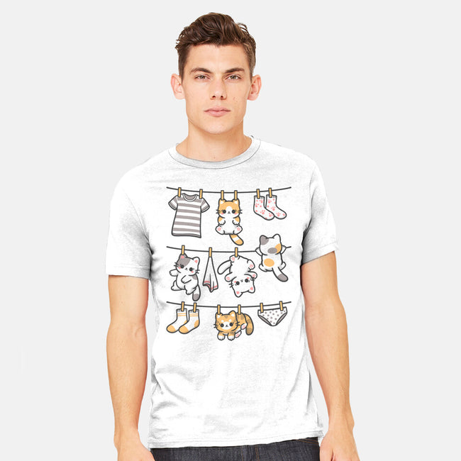 Kitten Laundry Day-Mens-Heavyweight-Tee-NemiMakeit