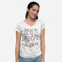 Kitten Laundry Day-Womens-V-Neck-Tee-NemiMakeit