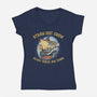 Ocean Travel And Tours-Womens-V-Neck-Tee-glitchygorilla